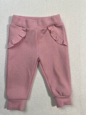 Just Lizzy Mauve Ruffle Joggers Size 12M